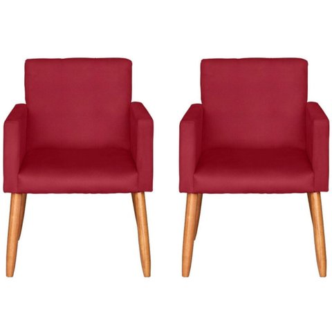 Jogo 2 Poltronas para Escritório Decor Escrivaninha Resistente Confortável Luxo