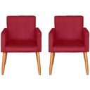 Ver imagem 1 de Jogo 2 Poltronas para Escritório Decor Escrivaninha Resistente Confortável Luxo
