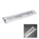 Ver imagem 1 de Ralo Linear Inox 50cm Banheiro Area Externa Anti Odor Anti Inseto Seguro Resistente Lavabo Quintal