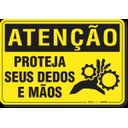 Ver imagem 1 de PLACA ATENÇÃO PROTEJA SEUS DEDOS E MÃOS