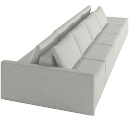 Sofá Ilha Modular para Sala 432cm com Puff Dublin K01 Linho Cinza - Lyam Decor - 7