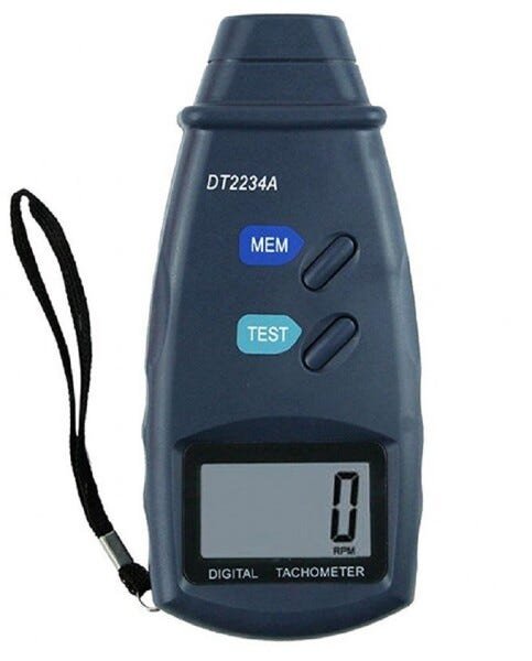 TACOMETRO DIGITAL SEM CONTATO LASER MEDIDOR DE ROTAÇÃO RPM COM 3 FITAS REFLETIVAS E ESTOJO DT- - 1