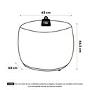 Ver imagem 4 de Puff Decorativo Living Aisha Orgânico Veludo Bege - Desk Design