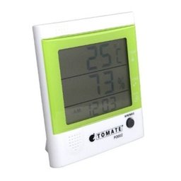 Termo Higrometro Digital de Temperatura e Umidade com Relógio Tomate - 1
