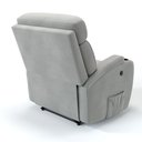 Ver imagem 3 de Poltrona do Papai Reclinável em Tecido Linho Cor Cinza Reclinação Elétrica - Modelo Florença