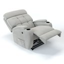 Ver imagem 6 de Poltrona do Papai Reclinável em Tecido Linho Cor Cinza Reclinação Elétrica - Modelo Florença