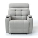 Ver imagem 2 de Poltrona do Papai Reclinável em Tecido Linho Cor Cinza Reclinação Elétrica - Modelo Florença