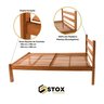 Cama Casal Reforçada 100% em Madeira Maciça Cor Verniz Natural - 3