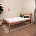 Ver imagem 1 de Cama Casal Reforçada 100% em Madeira Maciça Cor Verniz Natural