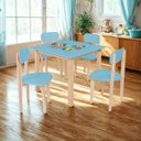 Ver imagem 1 de Jogo Mesa Cadeira Colorê Infantil Mdf Robusto Premium:azul
