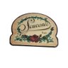 Quadro Placa Madeira Redonda Souvenir Paris Flower Pop Home - 1