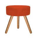 Ver imagem 3 de Kit 2 Puff Decorativo Sofia Pé Palito Suede Laranja
