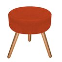 Ver imagem 2 de Kit 2 Puff Decorativo Sofia Pé Palito Suede Laranja
