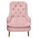 Ver imagem 2 de Kit 2 Poltronas Decorativas Lille Suede Rosa Bebe - Dominic Decor