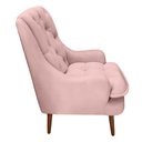 Ver imagem 3 de Kit 2 Poltronas Decorativas Lille Suede Rosa Bebe - Dominic Decor