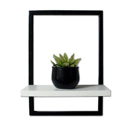 Nicho Prateleira Quadro Retangular Vertical 40x28 Branco - 1