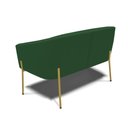 Ver imagem 4 de Sofá Namoradeira e Poltrona Pé de Ferro Dourado Stella Veludo Verde D03 - D'Rossi