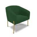 Ver imagem 3 de Sofá Namoradeira e Poltrona Pé de Ferro Dourado Stella Veludo Verde D03 - D'Rossi