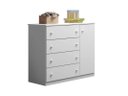 Ver imagem 1 de Cômoda Sapateira 4 Gavetas 1 Porta Organizadora Infantil Helena Branco - Phoenix Baby