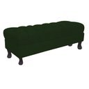 Ver imagem 2 de Recamier Luis Xv Capitonê Retrô 140cm Suede Verde Pés Madeira Mz Decor