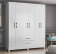 Ver imagem 1 de Guarda Roupa Casal Panama 6 Portas 2 Gavetas Branco - Moval