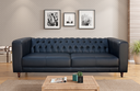 Ver imagem 2 de Sofá Decorativo Sala de Estar California 4 Lugares 280cm Couro Preto - Mozzelar