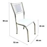 Kit 4 Cadeiras Jantar Belize Moderna Cromada Aço Junco Cozinha Sala Assento Branco Cromada Desenho - 2