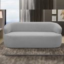 Ver imagem 2 de Sofá 3 Lugares Orgânico Sala de Estar Living 170cm Carmen F04 Bouclê Cinza - Lyam Decor