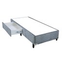 Ver imagem 1 de Cama Box Solteiro Americano com Gaveta Mega Suede Cinza 096x203