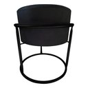 Ver imagem 1 de Puff Argola Redondo Preto Base Metal Preta
