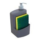Ver imagem 2 de Porta Detergente e Esponja 700ml Dispenser de Detergente para Pia Full Utility Cinza