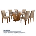 Ver mais imagens de Conjunto Sala de Jantar Mesa Tampo de Vidro e 6 Cadeiras Classic