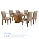 Ver mais imagens de Conjunto Sala de Jantar Mesa Tampo de Vidro e 6 Cadeiras Classic