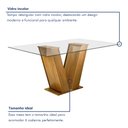 Ver imagem 4 de Conjunto Sala de Jantar Mesa Tampo de Vidro e 6 Cadeiras Classic