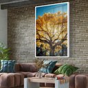 Ver imagem 1 de Quadro Decorativo Árvore Ipê Amarelo Vertical Sala Quarto Casa Escritório