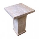Ver imagem 1 de Mesa de Varanda Mármore Travertino Modelo Quarteira 0.60x0.60x0.60