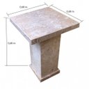 Ver imagem 3 de Mesa de Varanda Mármore Travertino Modelo Quarteira 0.60x0.60x0.60