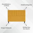Ver imagem 3 de Cabeceira para Cama Queen 160 Cm Suede Mostarda
