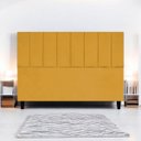 Ver imagem 2 de Cabeceira para Cama Queen 160 Cm Suede Mostarda