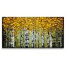 Quadro Pintura Tela bordo verde handmade amarelo 5538: 50cm (A) x 100cm (L) - 2