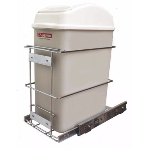 Lixeira 19 Litros Deslizante para Embutir em Armários de Cozinha Bredal