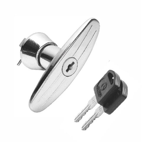 Fechadura Maçaneta Aço Cromado Para Móveis