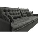 Ver imagem 4 de Sofá sem Caixa Retrátil Reclinável 2.55m Cama Inbox Versátil com Pillow Top e Molas Velusoft Cinza