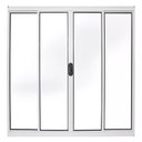 Ver imagem 1 de Janela de Alumínio Branco Vitro de Correr 4 Folhas sem Grade Cmc Modular- 1.00 (l) X 1.20 (a)