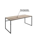 Ver imagem 3 de Mesa de Escritório Industrial Lindoia - Carvalho/Preto