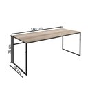 Ver imagem 4 de Mesa de Escritório Industrial Lindoia - Carvalho/Preto