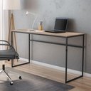 Ver imagem 1 de Mesa de Escritório Industrial Lindoia - Carvalho/Preto