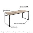 Ver imagem 2 de Mesa de Escritório Industrial Lindoia - Carvalho/Preto