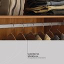 Ver imagem 7 de Guarda Roupa Casal 4 Portas com Espelho e 3 Gavetas Attore - Nogueira Touch