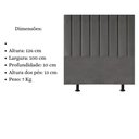 Ver imagem 3 de Cabeceira de Cama Solteiro Box 100 Cm Karla Suede Cinza Escuro